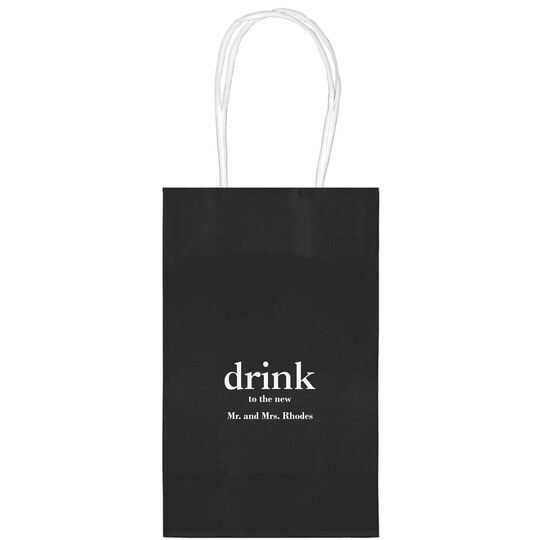 Big Word Drink Medium Twisted Handled Bags
